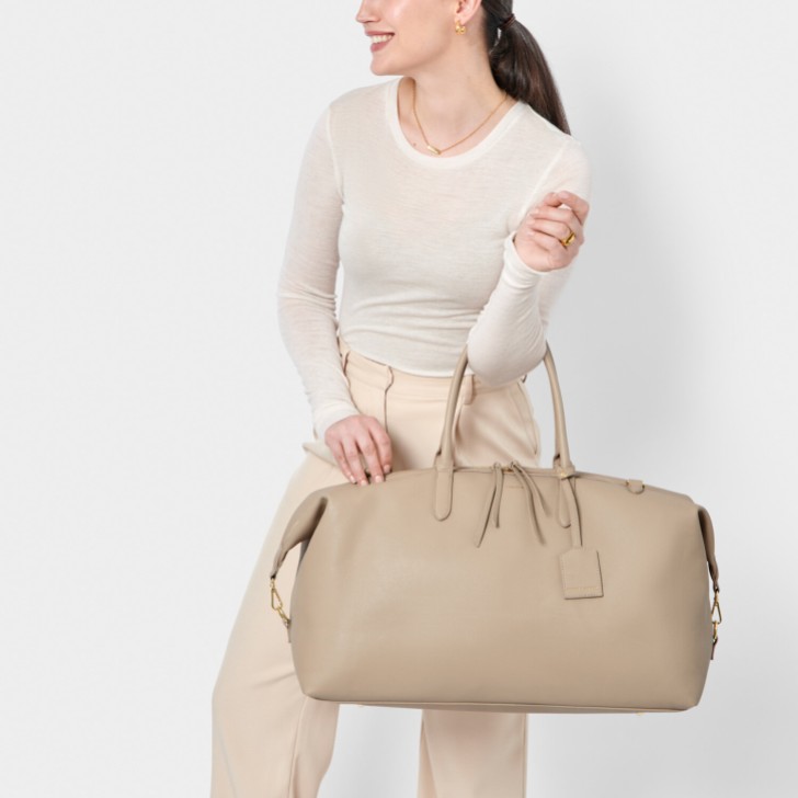 Katie Loxton Borsone da viaggio Oxford Light Taupe per il fine settimana