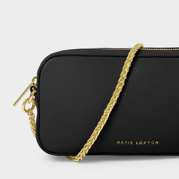 Katie Loxton Remi Black Slider Chain Crossbody Bag