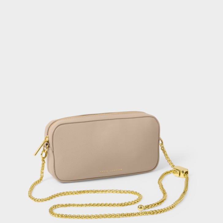 Katie Loxton Borsa a tracolla Remi Light Taupe con catena a scorrimento