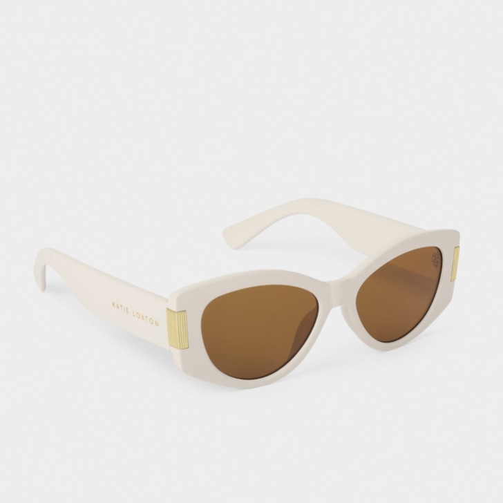 Katie Loxton Rimini Off White Oval Sunglasses