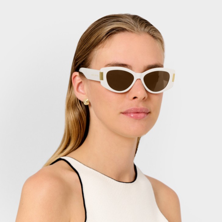 Katie Loxton Rimini Off White Oval Sunglasses