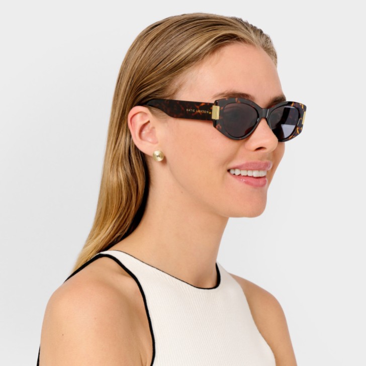 Katie Loxton Rimini Tortoiseshell Oval Sunglasses