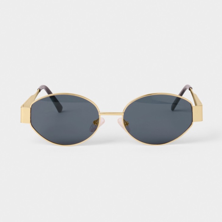 Katie Loxton Siena Matt Gold Oval Sunglasses