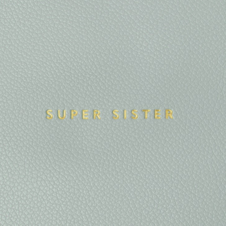Katie Loxton 'Super Sister' Duck Egg Blue Sentiment Pouch