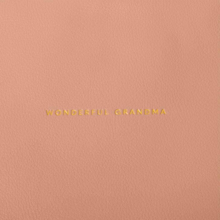 Katie Loxton pochette à sentiments 'Wonderful Grandma' Peony Blush