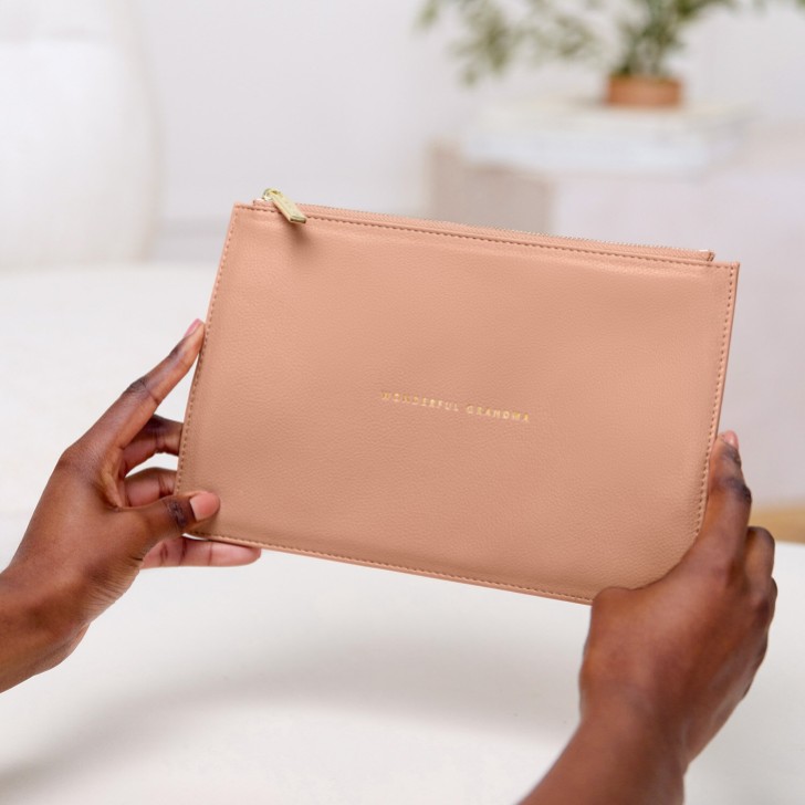 Katie Loxton pochette à sentiments 'Wonderful Grandma' Peony Blush