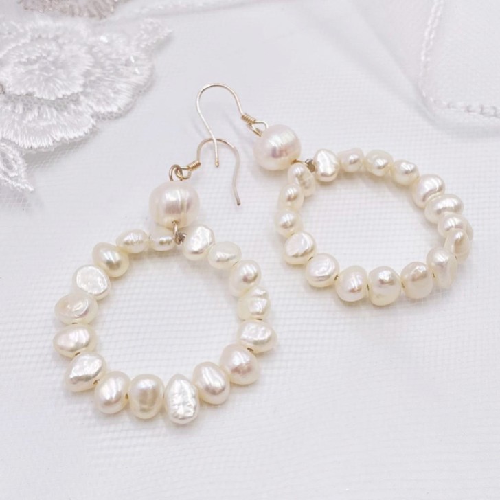 Kelara Freshwater Pearl Hoop Earrings