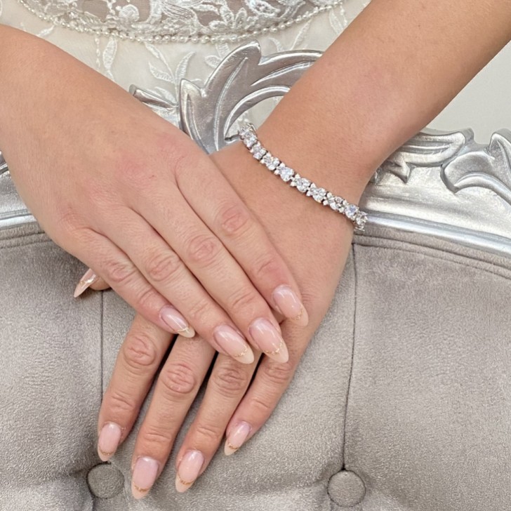 Langham CZ Crystal Hearts Wedding Bracelet