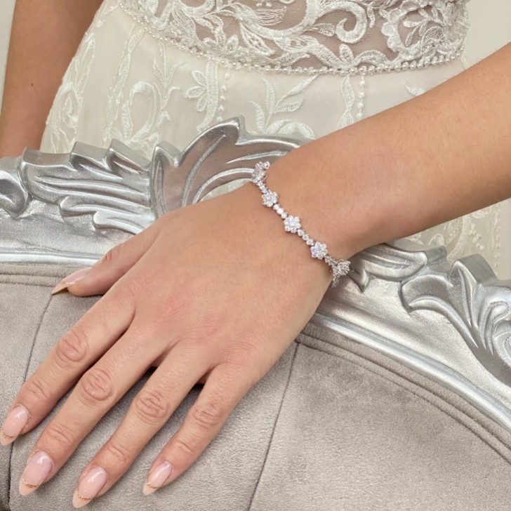 Lanesborough Floral Crystal Embellished Wedding Bracelet