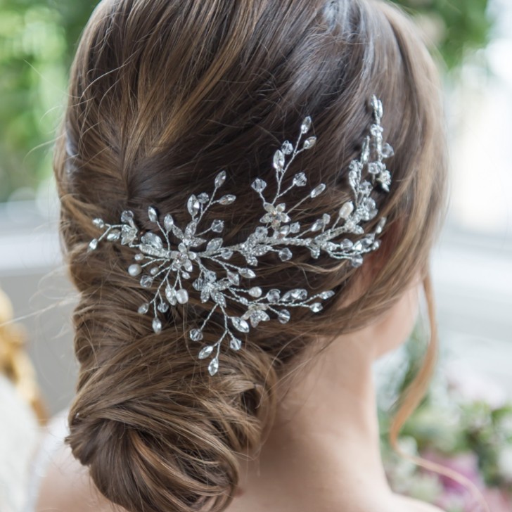 Liliana Delicate Crystal Spray Wedding Hair Vine