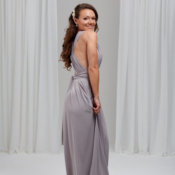 Emily Rose Silver Grey Multiway Bridesmaid Dress (One Size)