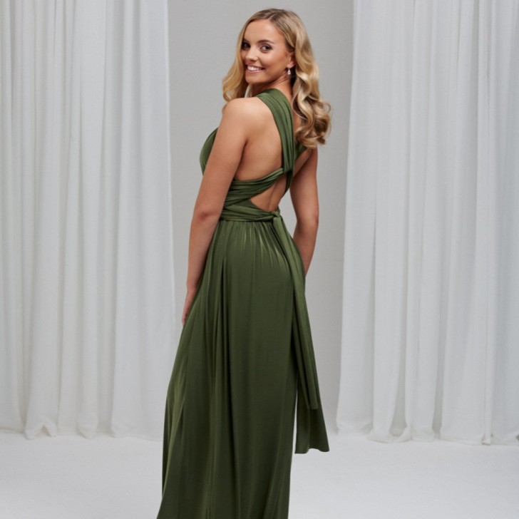 Emily Rose Olive Green Multiway Bridesmaid Dress (One Size)