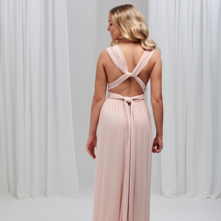 Emily Rose Blush Pink Multiway Bridesmaid Dress (One Size)
