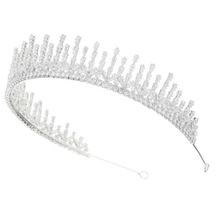 Millennium Cubic Zirconia Crystal Wedding Tiara (diadème de mariage en cristal de zircon cubique)