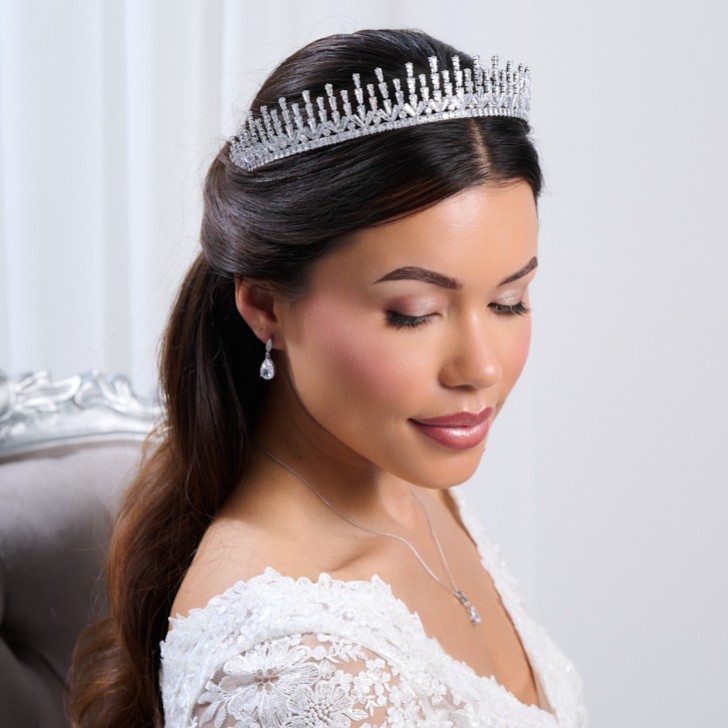 Millennium Cubic Zirkonia Kristall Hochzeit Tiara