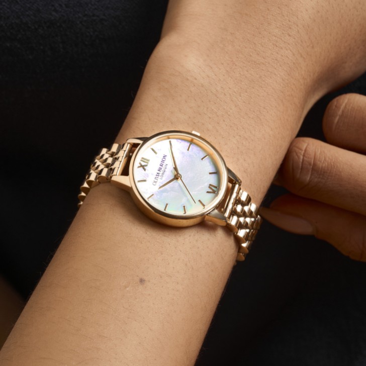 Olivia Burton Montre bracelet en or nacre de 30 mm