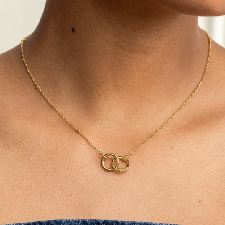 Olivia Burton Amity Interlock Gold Plated Necklace