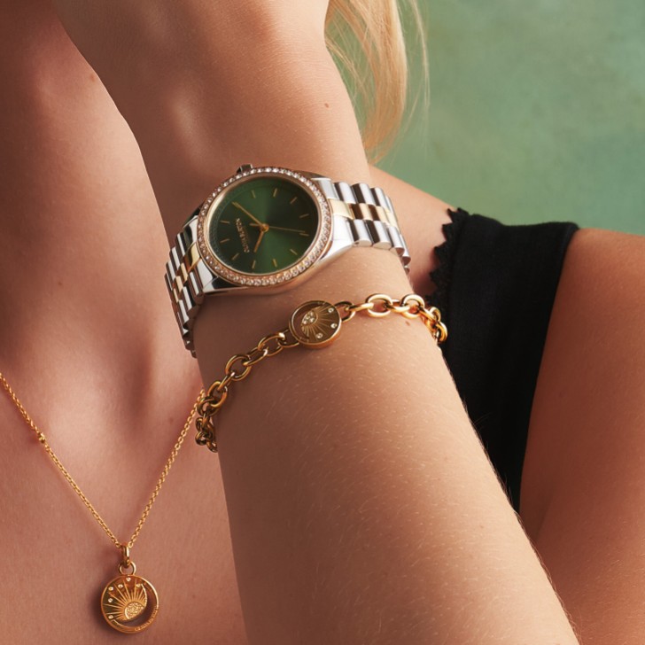 Olivia Burton Bracciale con maglie placcate oro Celestial Sun