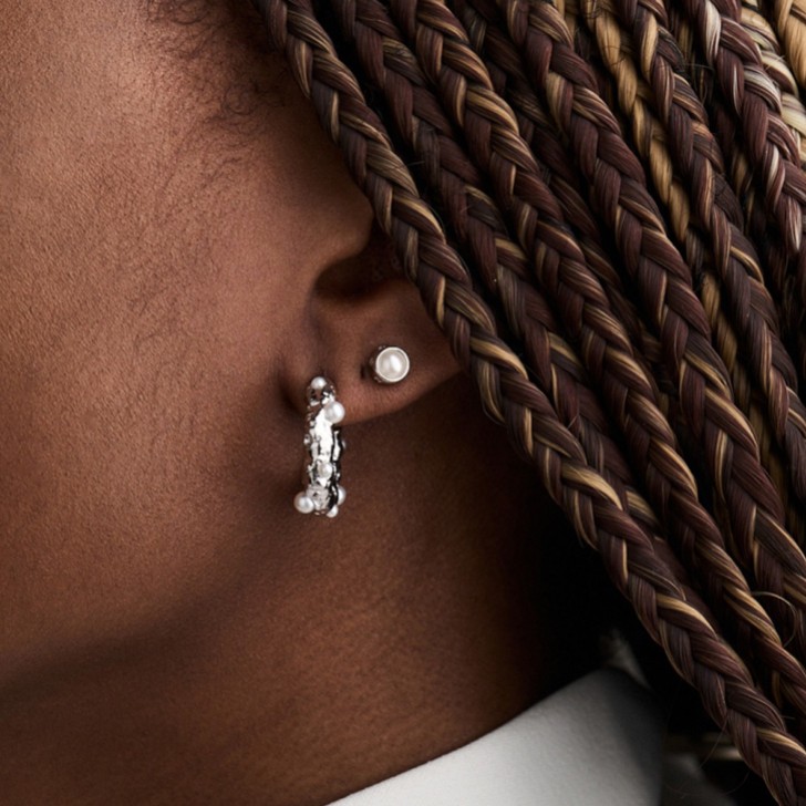 Olivia Burton Classic Pearl Silver Stud Earrings