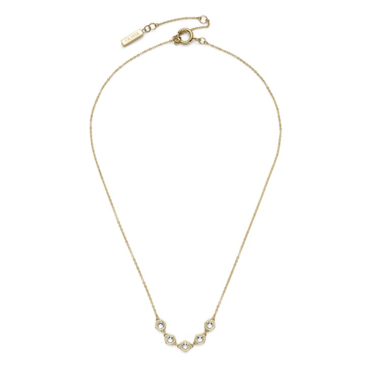 Olivia Burton Collier empilable en cristal nid d'abeille plaqué or