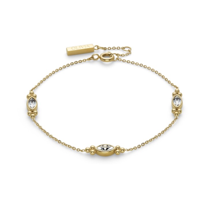 Olivia Burton Dainty Gold Plated Crystal Bracelet