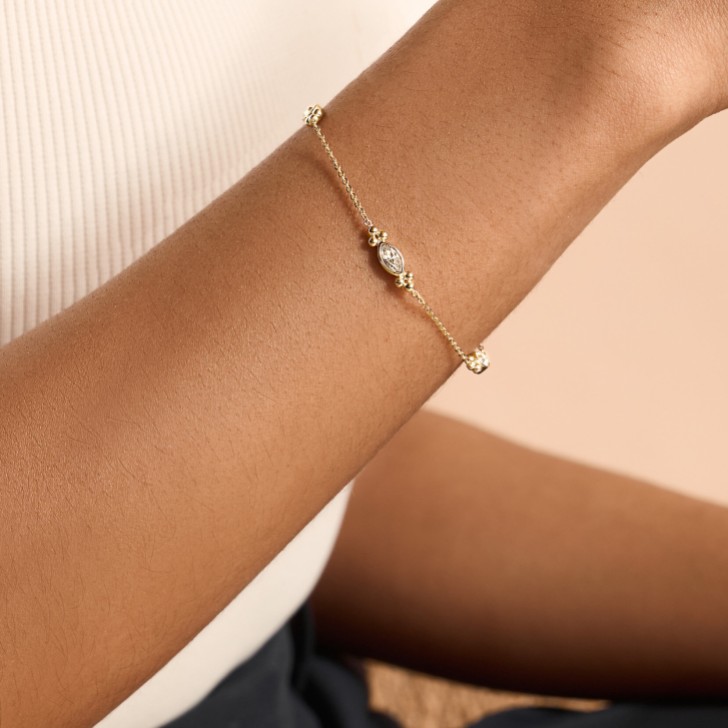 Olivia Burton Dainty Gold Plated Crystal Bracelet