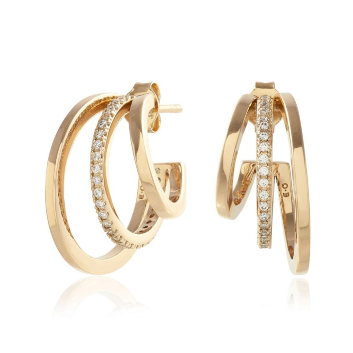 Olivia Burton Gold Multi Hoop Earrings