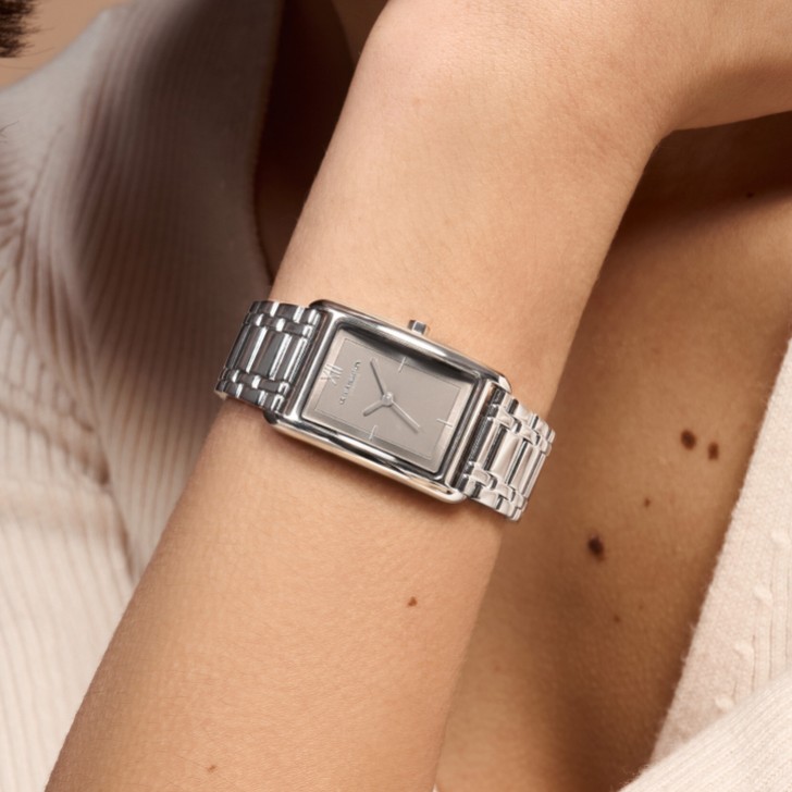 Olivia Burton Grove 23mm Taubengrau und Silber Armbanduhr