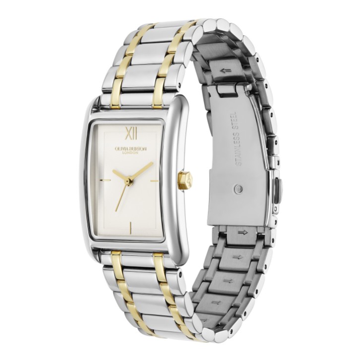 Olivia Burton Montre bracelet Grove 23mm blanc et bicolore