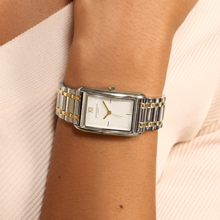 Olivia Burton Montre bracelet Grove 23mm blanc et bicolore