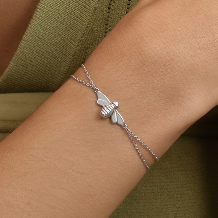 Olivia Burton Honey Bee Dainty Silver Bracelet
