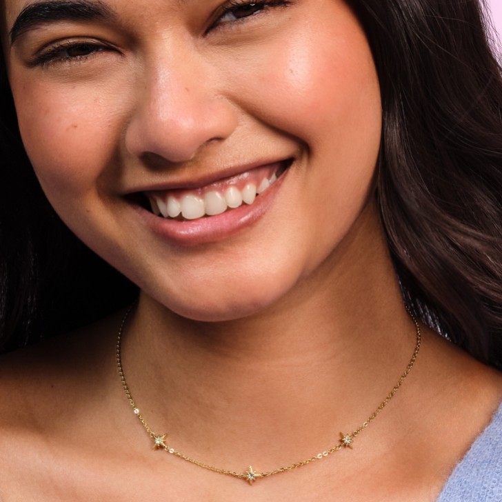 Olivia Burton North Star Gold Plated Stacking Necklace