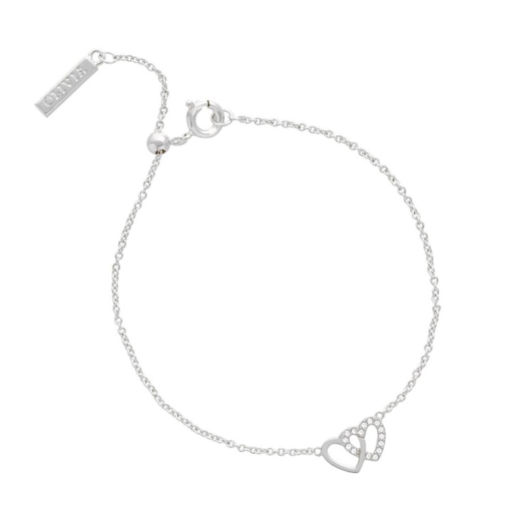 Olivia Burton Silver Heart Necklace and Bracelet Jewelry Set