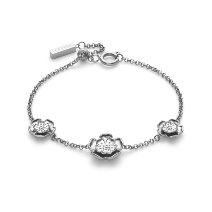 Olivia Burton Tudor Rose Silber-Ton-Armband