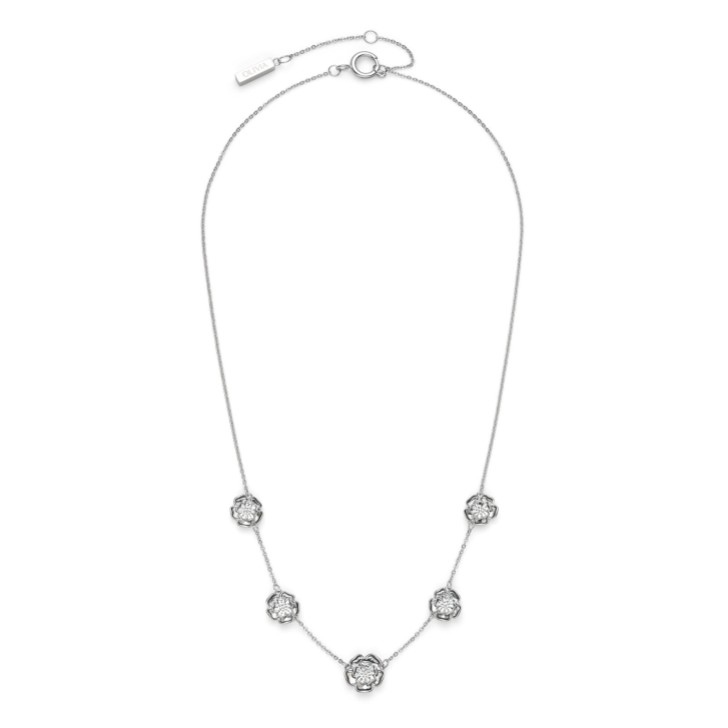 Olivia Burton Tudor Rose Silver Tone Necklace