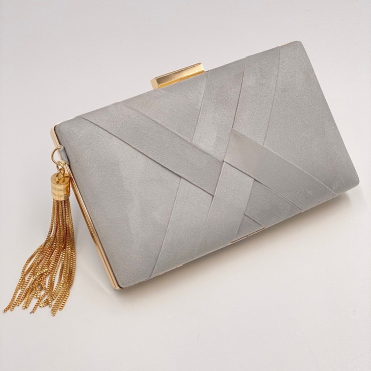 Perfect Bridal Anise Stone Suede Clutch Bag