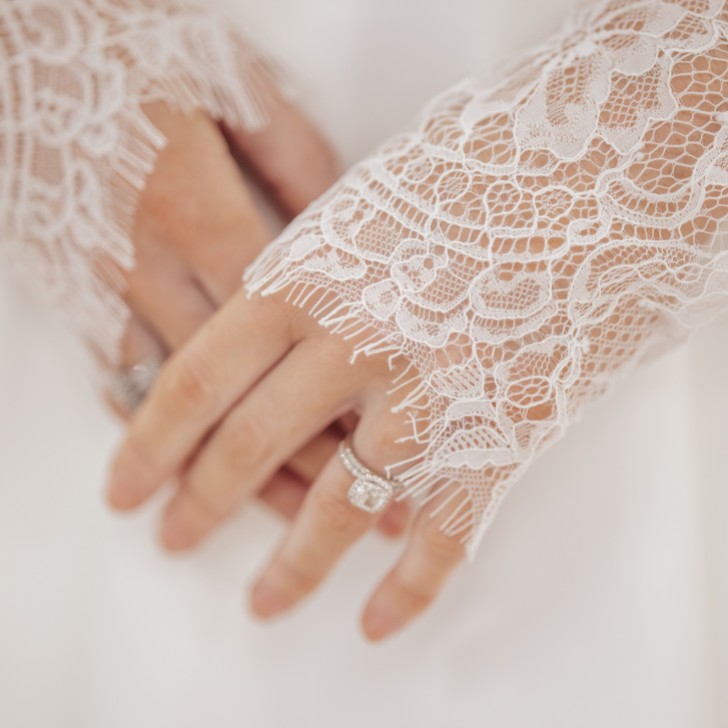 Perfect Bridal Ivory Chantilly Lace Sleeves