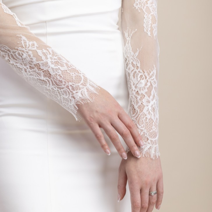 Perfect Bridal Ivory Chantilly Lace Sleeves