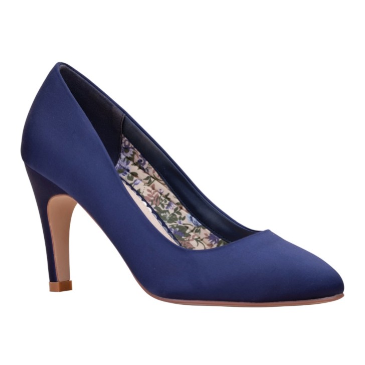 Perfect Bridal Parker Midnight Satin Classic Court Shoes