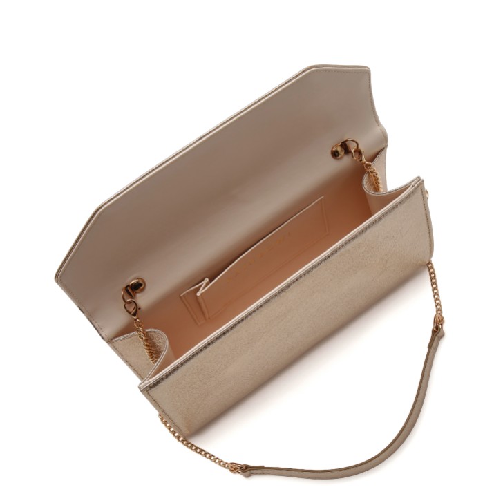 Rainbow Club Kari Gold Sparkle Envelope Clutch Bag