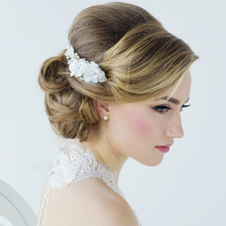 SassB Annabelle Luxe Floral Bridal Hair Comb