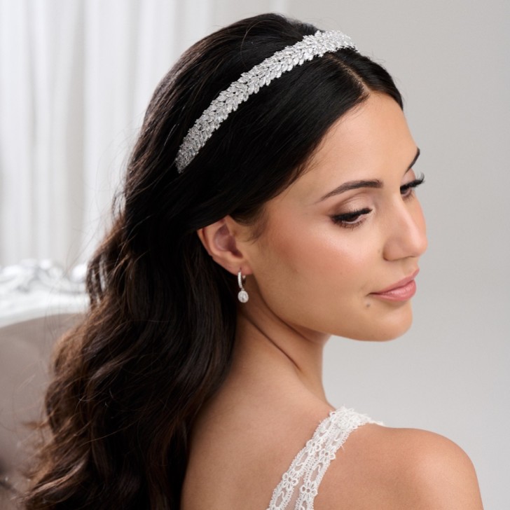 Sorrento CZ Crystal Embellished Bridal Headband