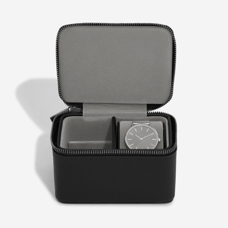 Stackers Black Watch and Cufflink Box