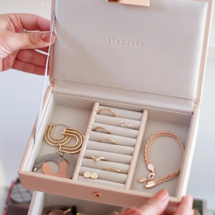 Stackers Blush and Rose Gold Mini Jewellery Box