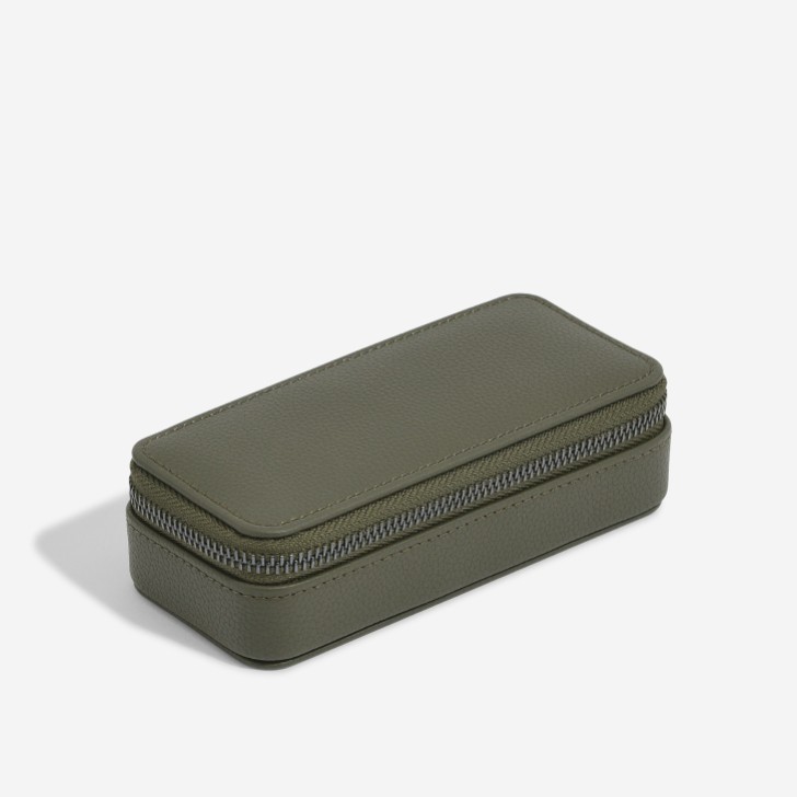 Stackers Men's Olive Green Zipped Travel Jewellery Box
