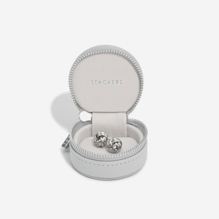 Stackers Pebble Gray Oyster Travel Jewelry Box