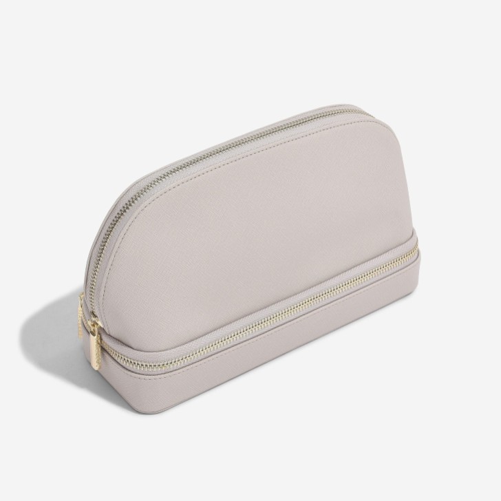 Stackers Taupe Cosmetic and Jewellery Bag