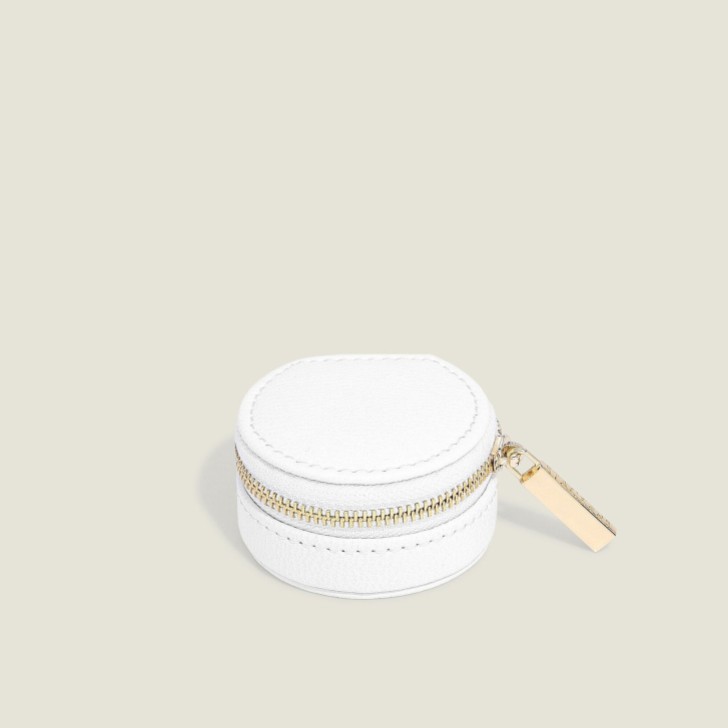 Stackers White Pebble Oyster Travel Jewelry Box