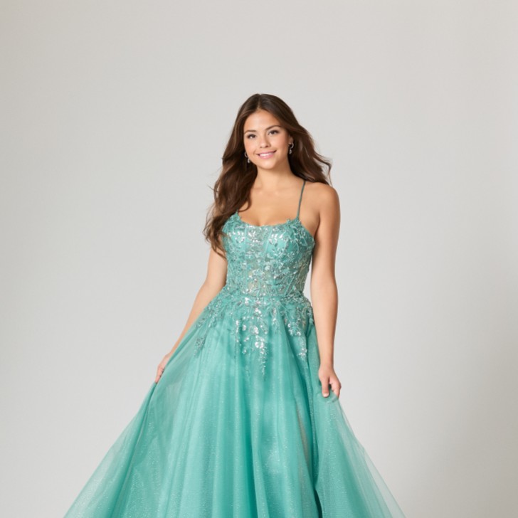 Tiffanys Ariel Sage Green TFY Prom Dress