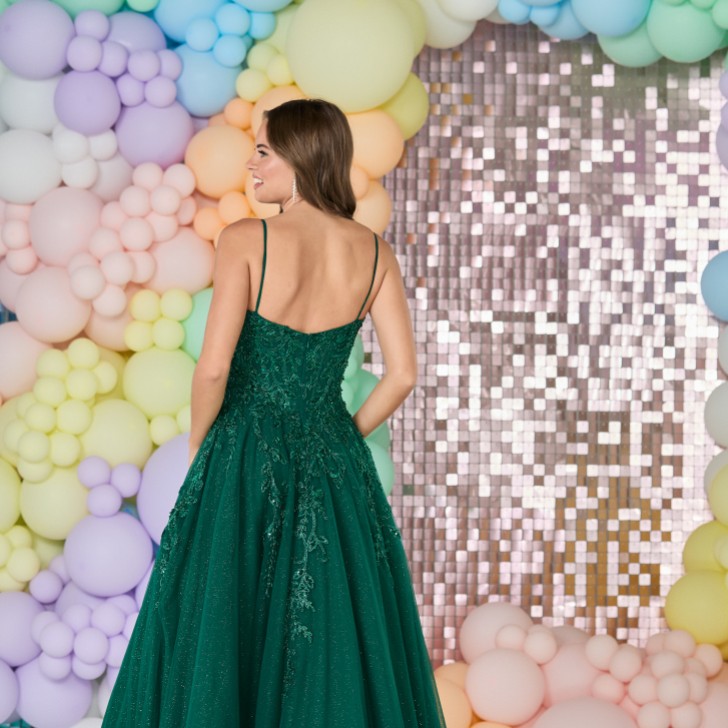 Tiffanys Nancy Dark Green Prom Dress